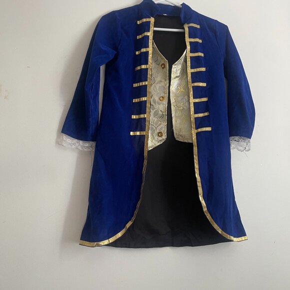 Boys Blue Regal Prince Costume Jacket with Vest - Picture 1 of 14